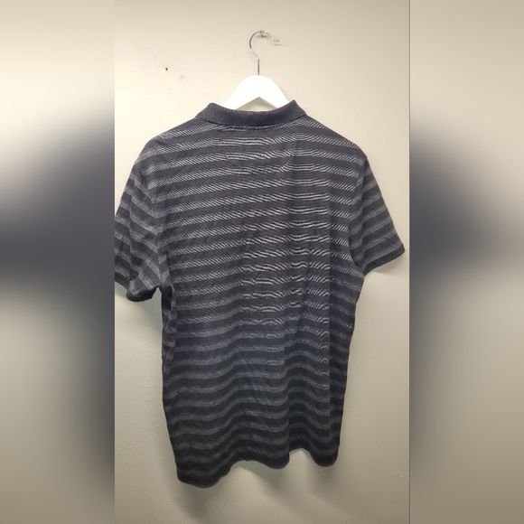 Mens Large Calvin Klein striped grey tone polo cotton - Picture 7 of 7